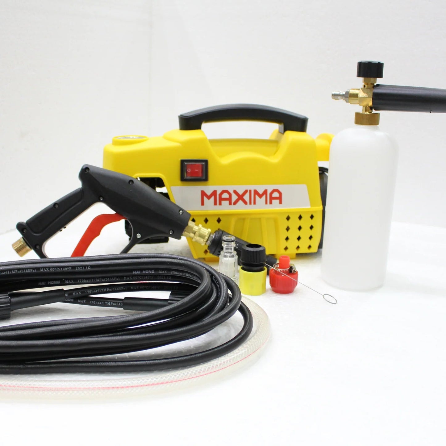MAXIMA High Pressure Washer IP-X5 110Bar With Foam Lance - 100%Copper - Induction Motor
